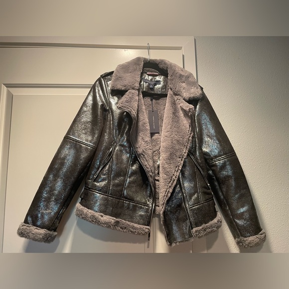 Tommy Hilfiger Metallic silver/ black/ gray jacket NWT - Picture 2 of 3